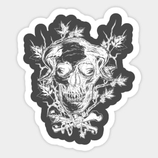Skull Wreath Sticker